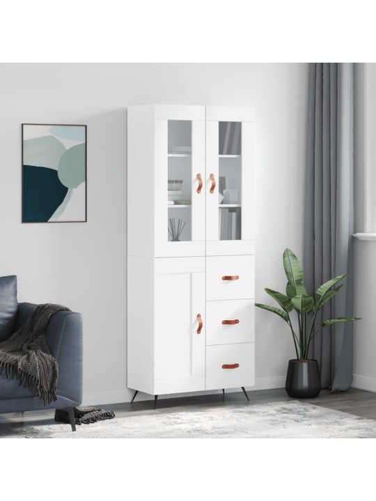 Skříň highboard bílá 69,5 x 34 x 180 cm kompozitní dřevo