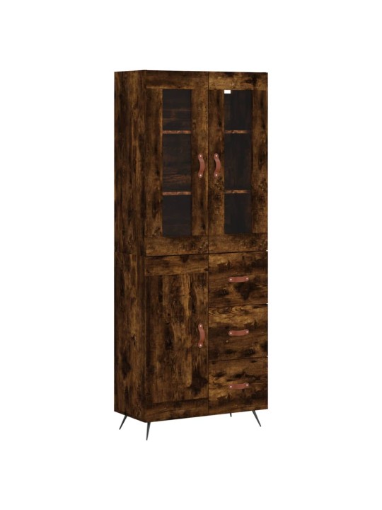 Skříň highboard kouřový dub 69,5 x 34 x 180 cm kompozitní dřevo