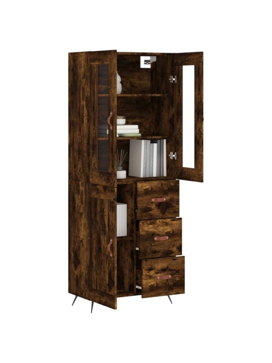 Skříň highboard kouřový dub 69,5 x 34 x 180 cm kompozitní dřevo