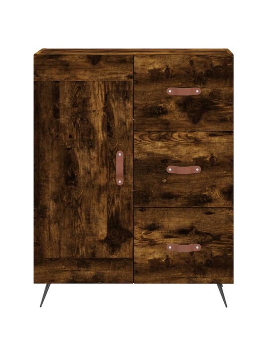 Skříň highboard kouřový dub 69,5 x 34 x 180 cm kompozitní dřevo