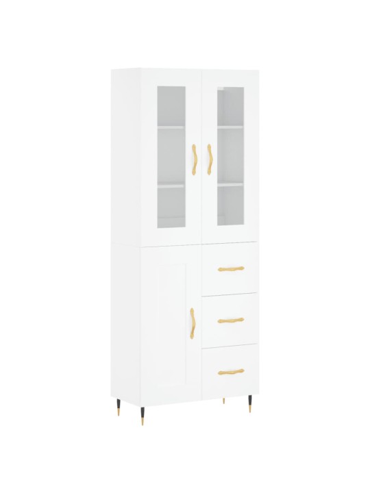 Skříň highboard bílá 69,5 x 34 x 180 cm kompozitní dřevo