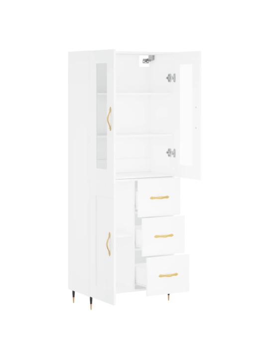 Skříň highboard bílá 69,5 x 34 x 180 cm kompozitní dřevo