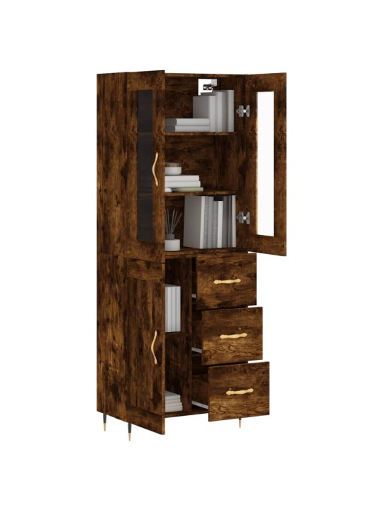 Skříň highboard kouřový dub 69,5 x 34 x 180 cm kompozitní dřevo