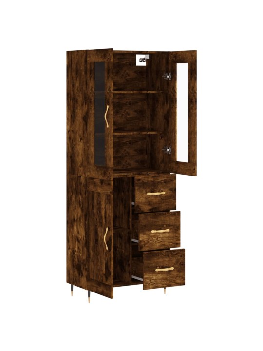 Skříň highboard kouřový dub 69,5 x 34 x 180 cm kompozitní dřevo