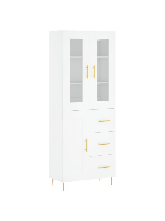 Skříň highboard bílá 69,5 x 34 x 180 cm kompozitní dřevo