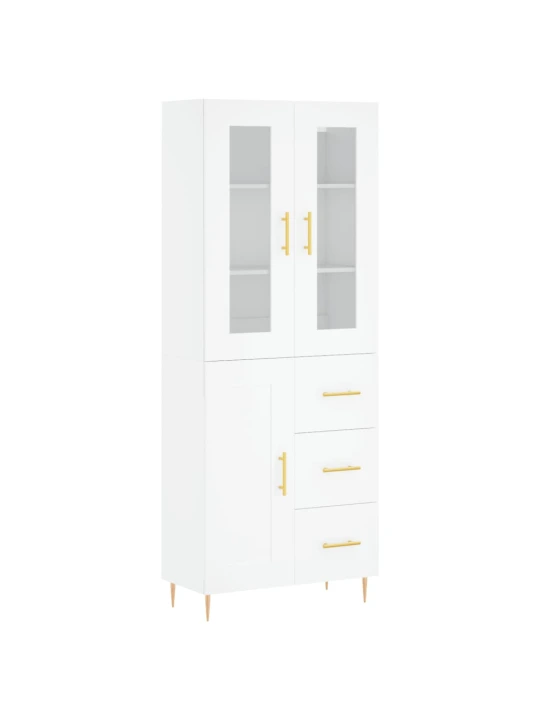 Skříň highboard bílá 69,5 x 34 x 180 cm kompozitní dřevo