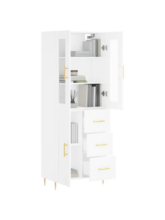 Skříň highboard bílá 69,5 x 34 x 180 cm kompozitní dřevo