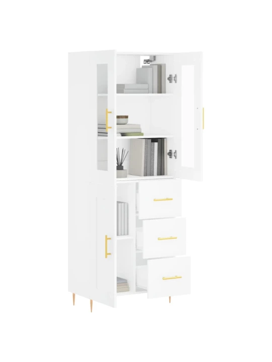 Skříň highboard bílá 69,5 x 34 x 180 cm kompozitní dřevo