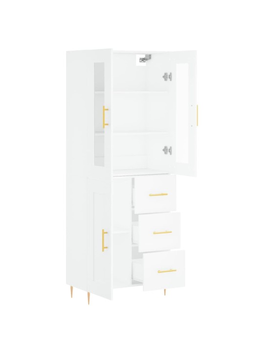 Skříň highboard bílá 69,5 x 34 x 180 cm kompozitní dřevo