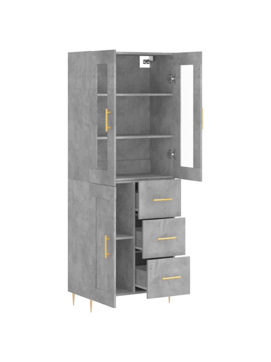 Skříň highboard betonově šedá 69,5x34x180 cm kompozitní dřevo