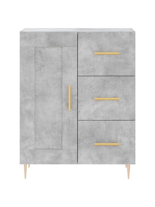 Skříň highboard betonově šedá 69,5x34x180 cm kompozitní dřevo