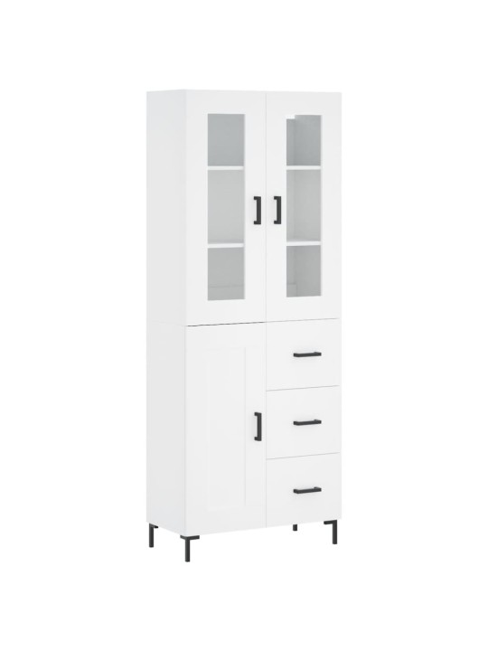 Skříň highboard bílá 69,5 x 34 x 180 cm kompozitní dřevo