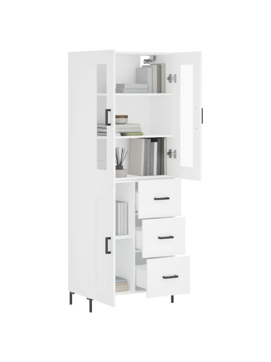 Skříň highboard bílá 69,5 x 34 x 180 cm kompozitní dřevo