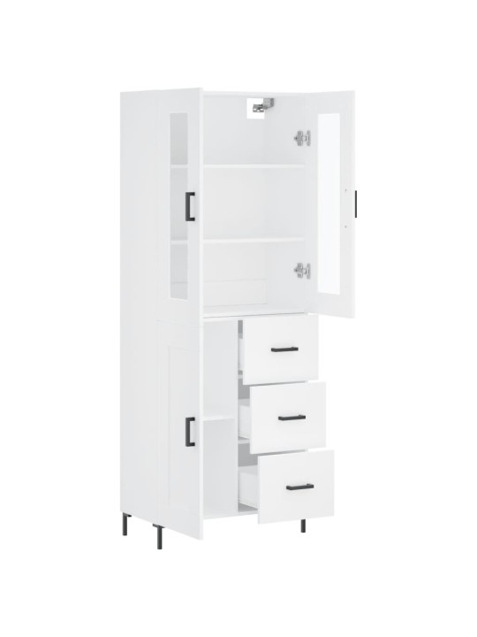 Skříň highboard bílá 69,5 x 34 x 180 cm kompozitní dřevo