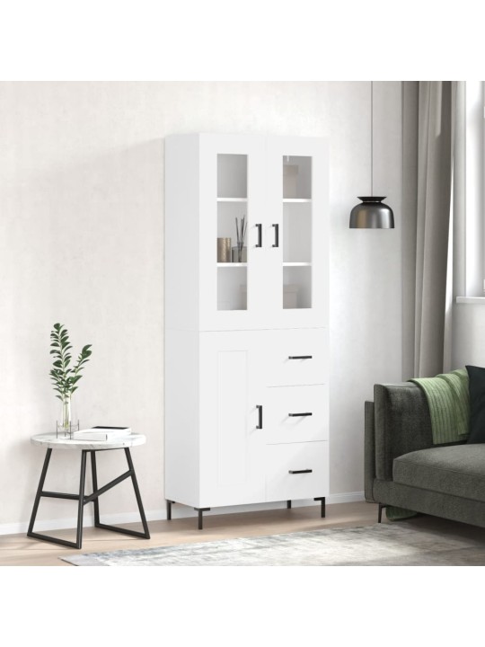 Skříň highboard bílá 69,5 x 34 x 180 cm kompozitní dřevo