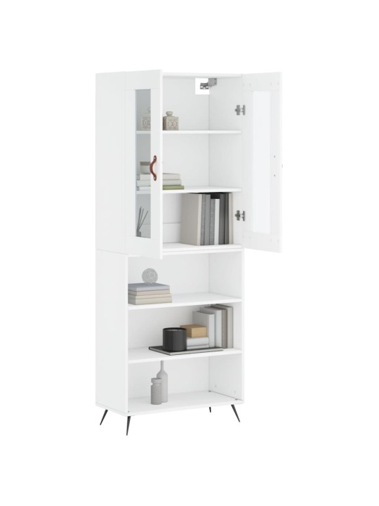 Skříň highboard bílá 69,5 x 34 x 180 cm kompozitní dřevo