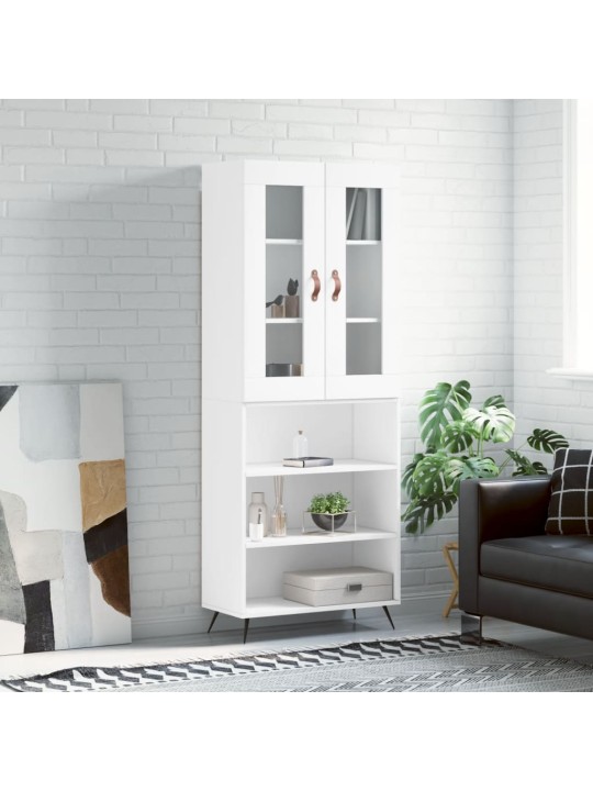 Skříň highboard bílá 69,5 x 34 x 180 cm kompozitní dřevo