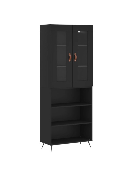 Skříň highboard černá 69,5 x 34 x 180 cm kompozitní dřevo