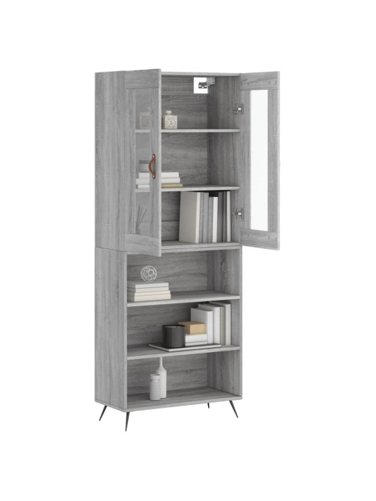 Skříň highboard šedá sonoma 69,5 x 34 x 180 cm kompozitní dřevo
