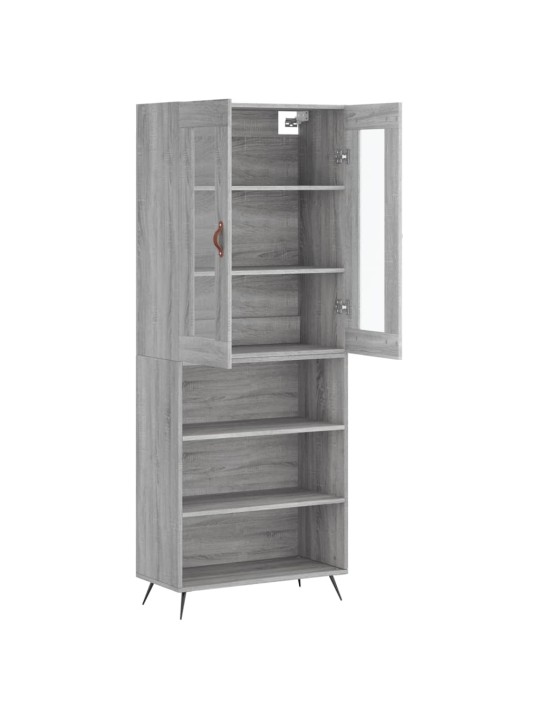 Skříň highboard šedá sonoma 69,5 x 34 x 180 cm kompozitní dřevo