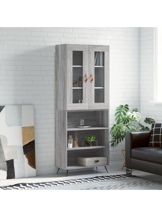 Skříň highboard šedá sonoma 69,5 x 34 x 180 cm kompozitní dřevo