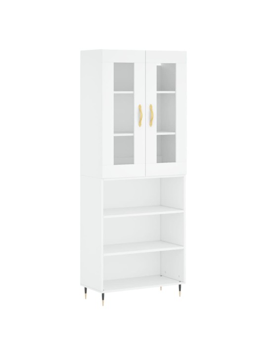 Skříň highboard bílá 69,5 x 34 x 180 cm kompozitní dřevo