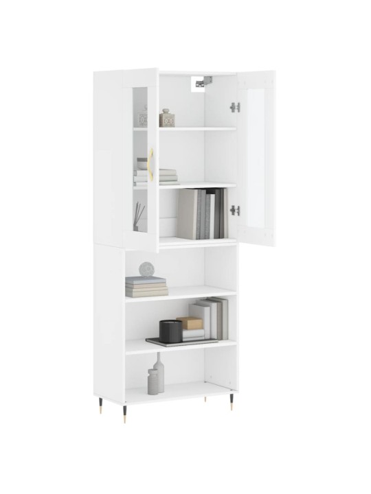 Skříň highboard bílá 69,5 x 34 x 180 cm kompozitní dřevo