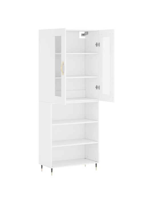 Skříň highboard bílá 69,5 x 34 x 180 cm kompozitní dřevo