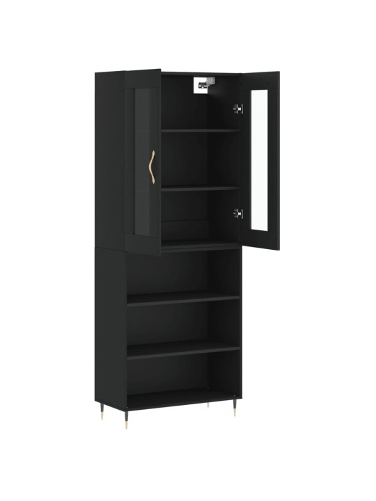 Skříň highboard černá 69,5 x 34 x 180 cm kompozitní dřevo