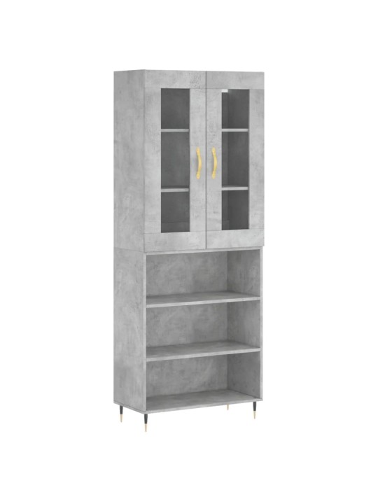 Skříň highboard betonově šedá 69,5x34x180 cm kompozitní dřevo