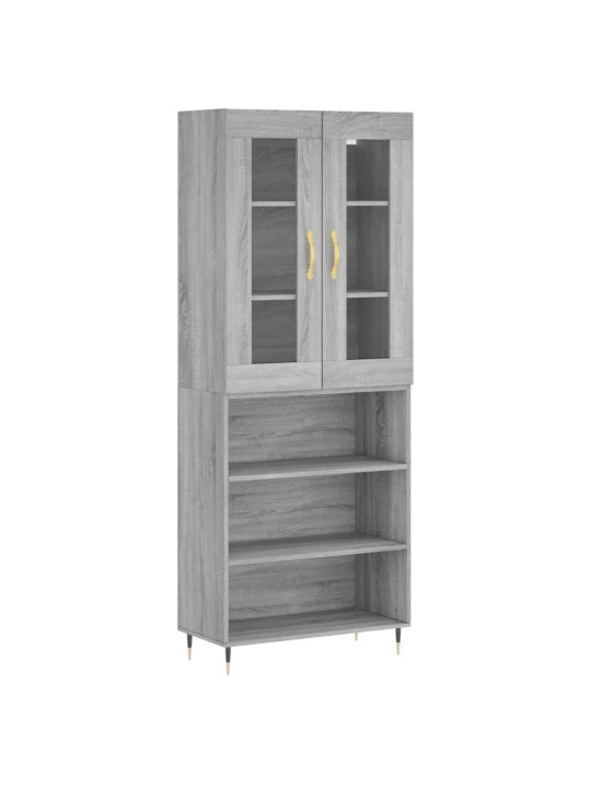 Skříň highboard šedá sonoma 69,5 x 34 x 180 cm kompozitní dřevo