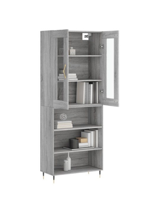 Skříň highboard šedá sonoma 69,5 x 34 x 180 cm kompozitní dřevo