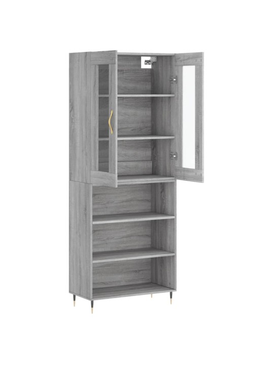 Skříň highboard šedá sonoma 69,5 x 34 x 180 cm kompozitní dřevo