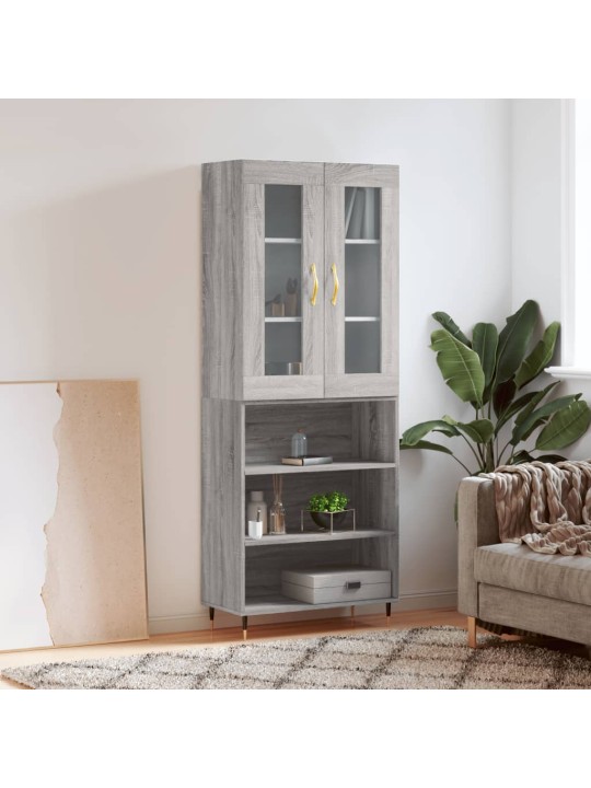 Skříň highboard šedá sonoma 69,5 x 34 x 180 cm kompozitní dřevo