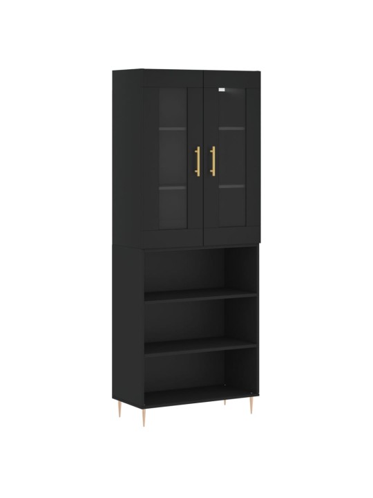 Skříň highboard černá 69,5 x 34 x 180 cm kompozitní dřevo