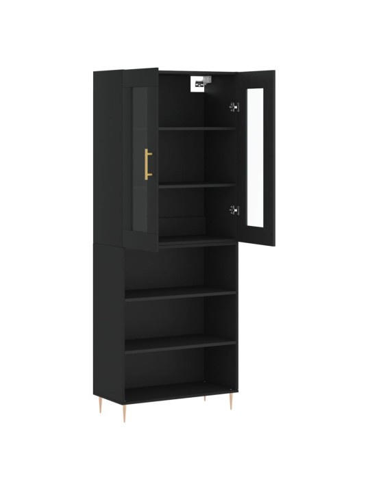 Skříň highboard černá 69,5 x 34 x 180 cm kompozitní dřevo