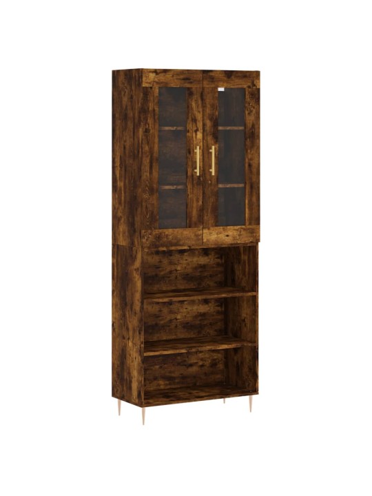 Skříň highboard kouřový dub 69,5 x 34 x 180 cm kompozitní dřevo