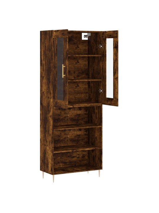 Skříň highboard kouřový dub 69,5 x 34 x 180 cm kompozitní dřevo