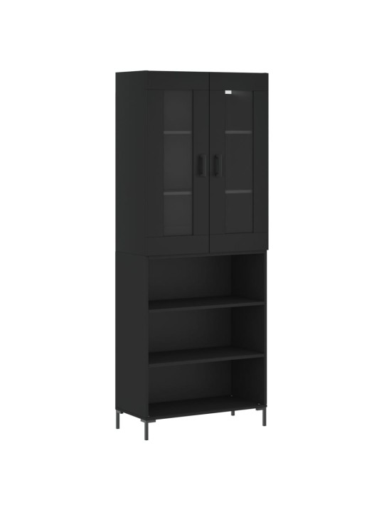 Skříň highboard černá 69,5 x 34 x 180 cm kompozitní dřevo