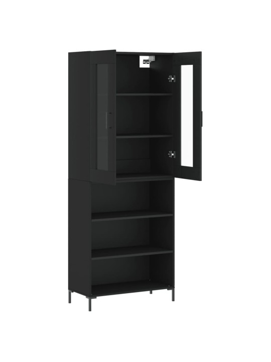 Skříň highboard černá 69,5 x 34 x 180 cm kompozitní dřevo