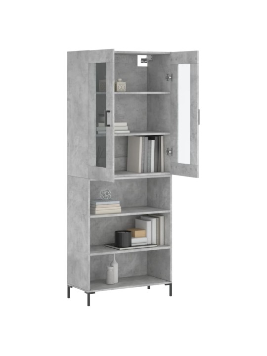 Skříň highboard betonově šedá 69,5x34x180 cm kompozitní dřevo