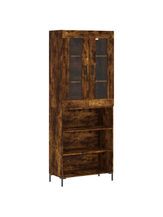 Skříň highboard kouřový dub 69,5 x 34 x 180 cm kompozitní dřevo