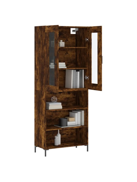 Skříň highboard kouřový dub 69,5 x 34 x 180 cm kompozitní dřevo