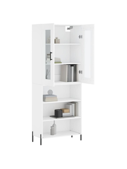 Skříň highboard bílá 69,5 x 34 x 180 cm kompozitní dřevo
