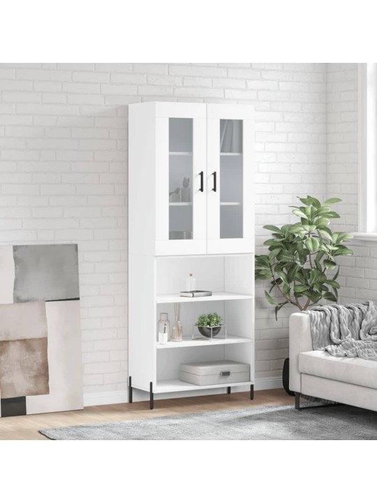 Skříň highboard bílá 69,5 x 34 x 180 cm kompozitní dřevo