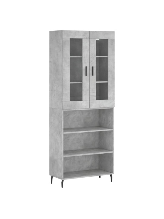 Skříň highboard betonově šedá 69,5x34x180 cm kompozitní dřevo