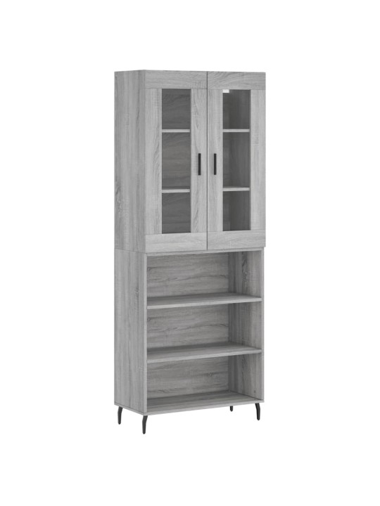 Skříň highboard šedá sonoma 69,5 x 34 x 180 cm kompozitní dřevo