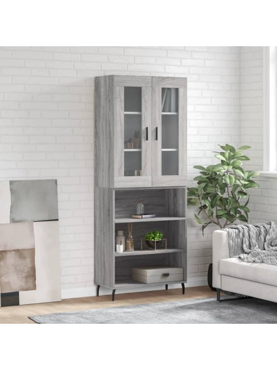 Skříň highboard šedá sonoma 69,5 x 34 x 180 cm kompozitní dřevo