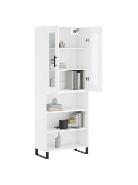 Skříň highboard bílá 69,5 x 34 x 180 cm kompozitní dřevo