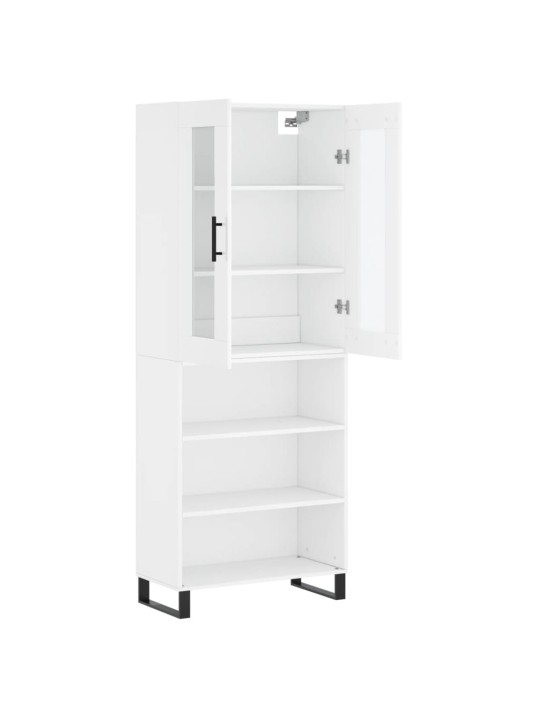 Skříň highboard bílá 69,5 x 34 x 180 cm kompozitní dřevo